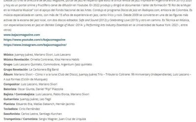 Encuesta sobre los mejores músicos de jazz argentino de 2025
